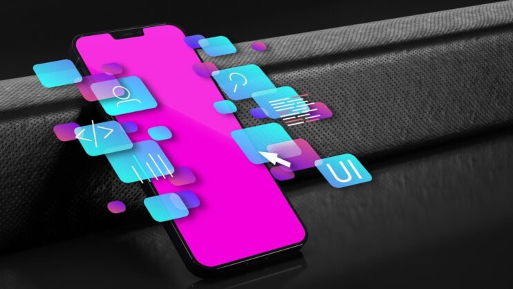 grafika telefon z różnymi funkcjam